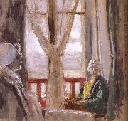 Edouard Vuillard Mrs. Black s window and lulu oil on canvas